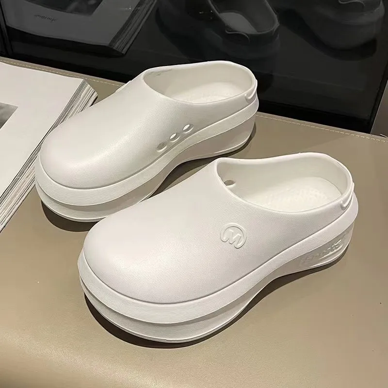 Meter Height Increasing Slippers With Platform, Closed Toe, Lightweight Slip Resistant Slippers-3