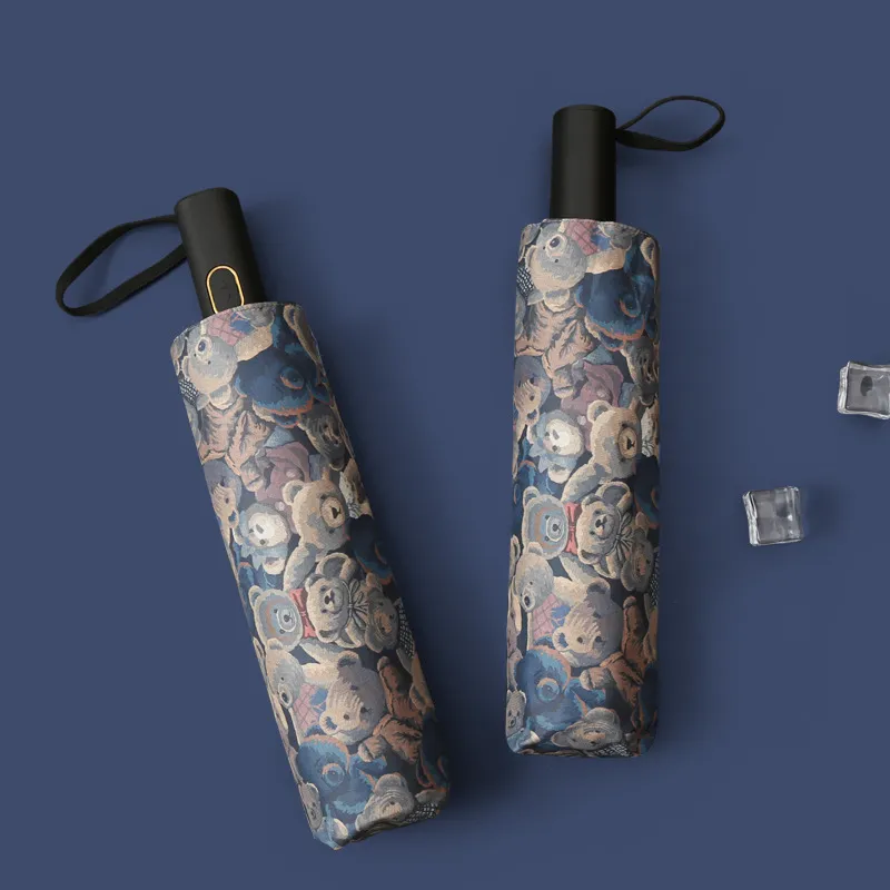 Meter Fully Automatic Umbrella For Sunny And Rainy Days Folding Sun And UV Protection Umbrella Premium Quality-3