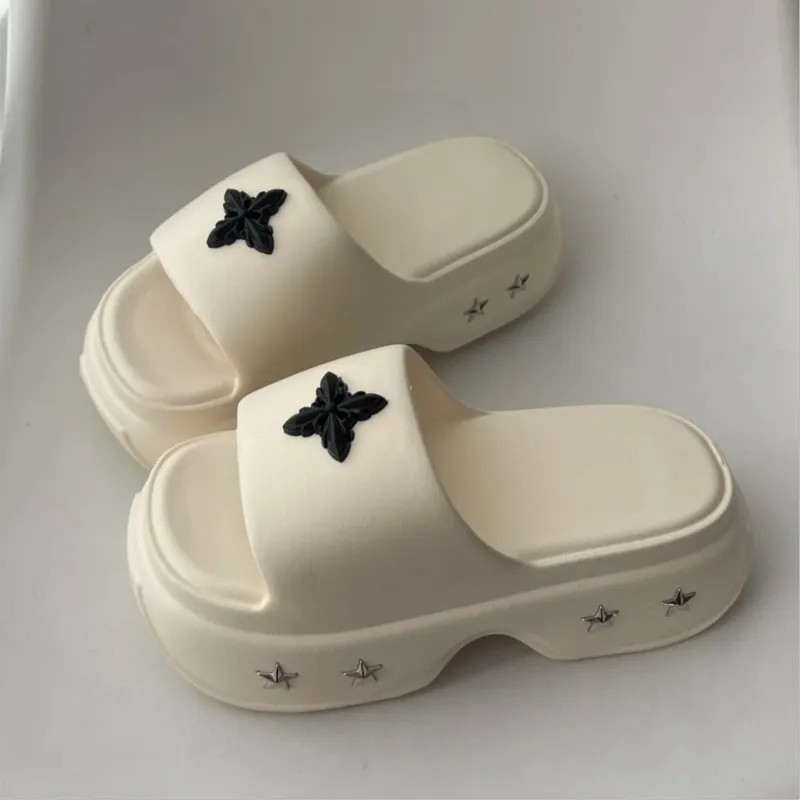 Meter Summer Fashion Platform Slip Resistant Cross Slippers For Women's-1