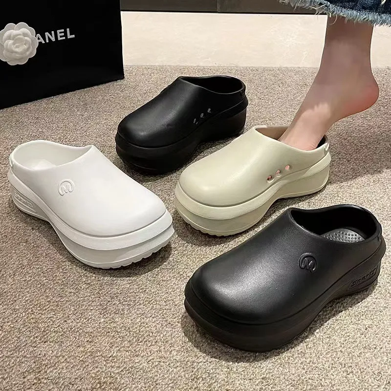 Meter Height Increasing Slippers With Platform, Closed Toe, Lightweight Slip Resistant Slippers-2