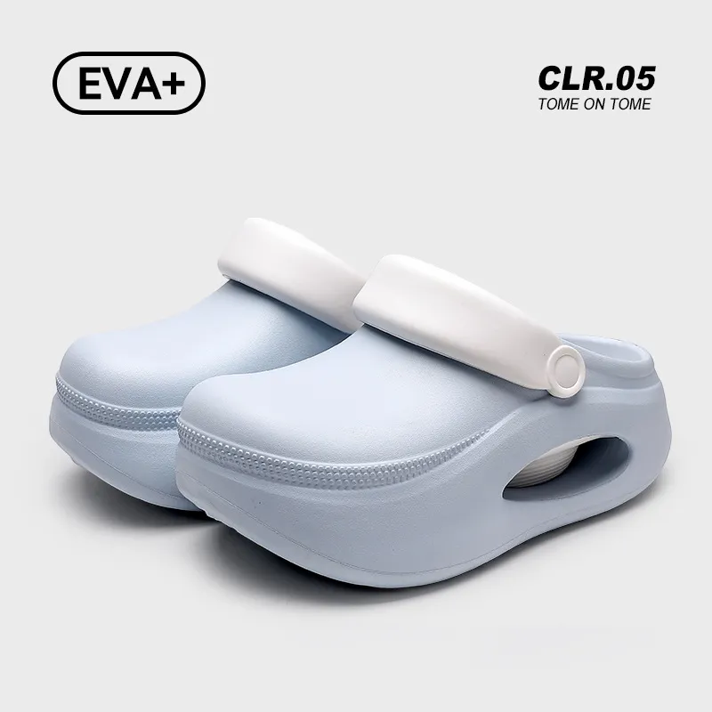 Meter Height Increasing Platform Clogs For Summer, Trendy And Versatile Slip Resistant EVA Closed Toe Slippers-6