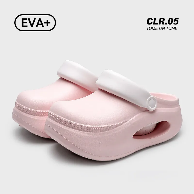Meter Height Increasing Platform Clogs For Summer, Trendy And Versatile Slip Resistant EVA Closed Toe Slippers-8