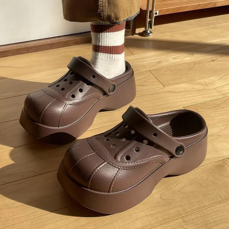 Meter Niche Thick Soled Summer Casual Clogs Slippers, Minimalist Style EVA Soft Premium Clog Shoes-5