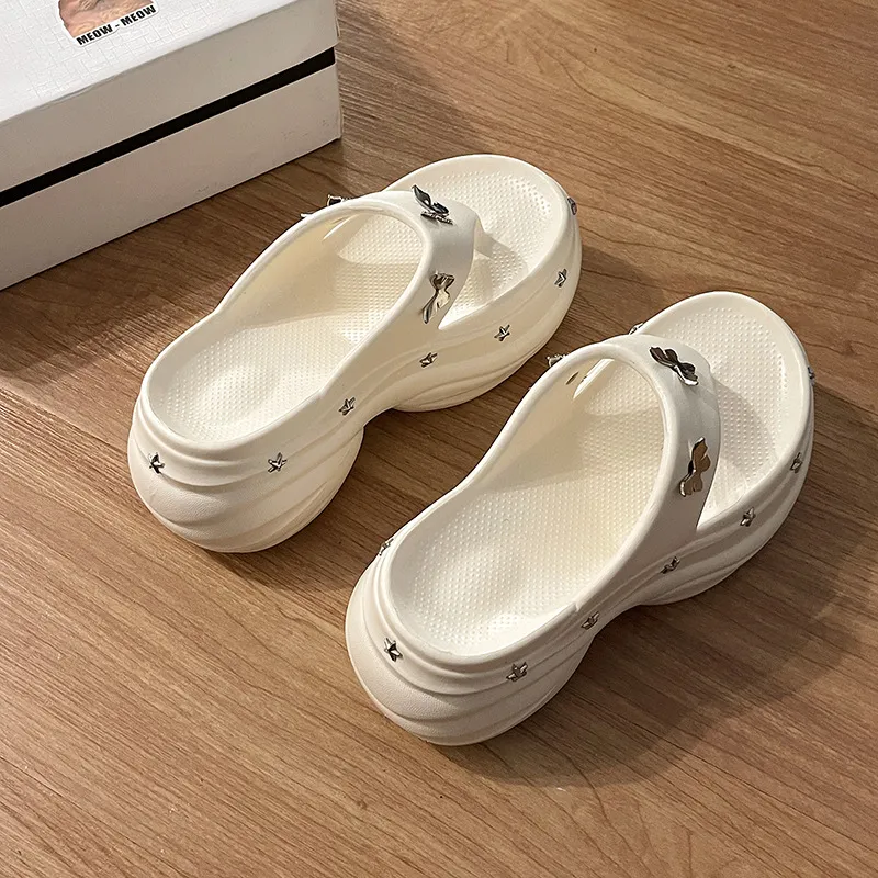 Meter Platform Height Increasing Stars Slippers Summer Versatile Casual Flip Flops Fashion Platform Sole Sandal-1