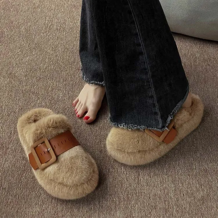 Meter Platform Fuzzy Slippers For Women's Fall And Winter Platform Mules Advanced Padded Shoes For Kids And Adults-4