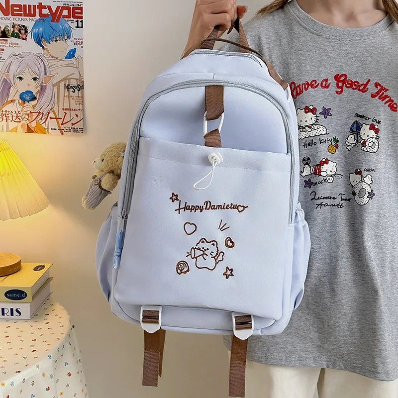 Kaka Tree Nylon Backpack Unisex Multicolor-11