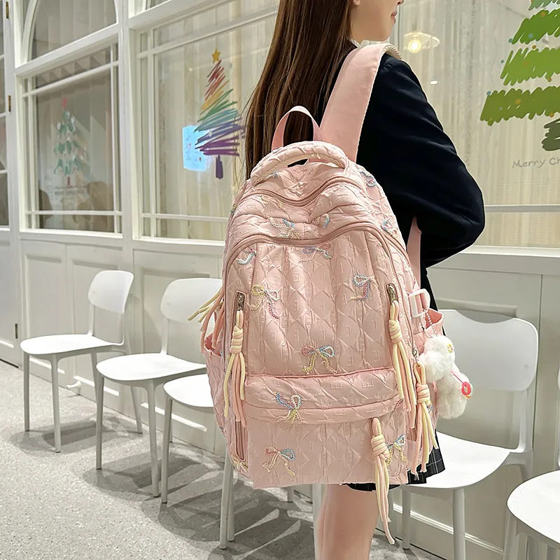 Kaka Tree Nylon Backpack Unisex Multicolor-9