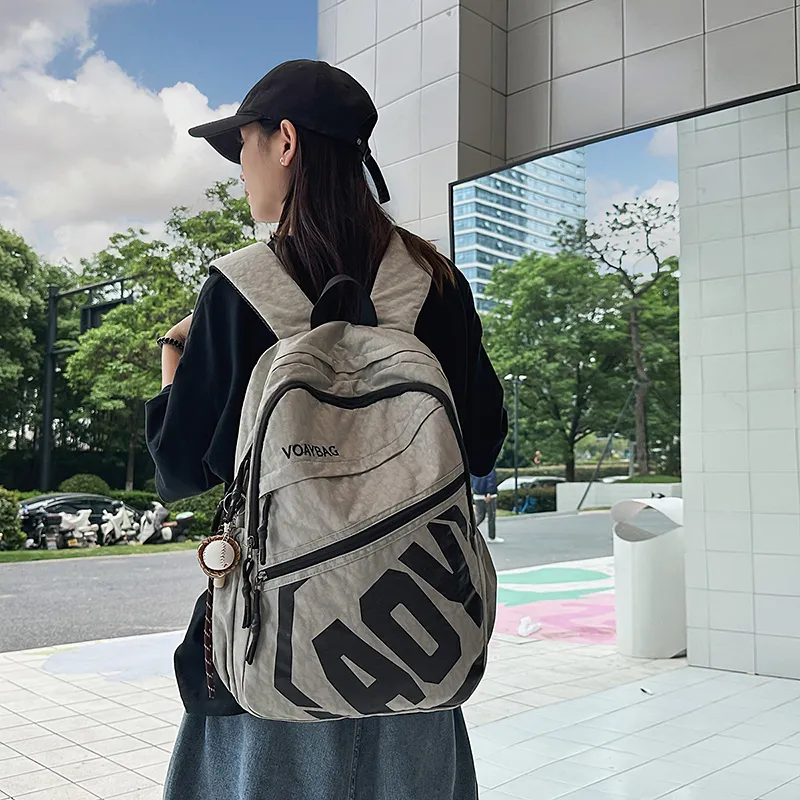 Kaka Tree Nylon Backpack Unisex Multicolor-8