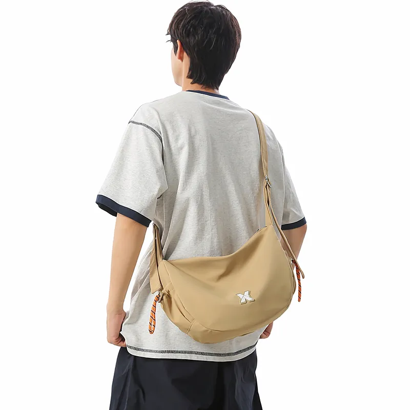 Kaka Tree Nylon Shoulder Bag, Crossbody Bag Unisex Black/Khaki/White/Blue-4