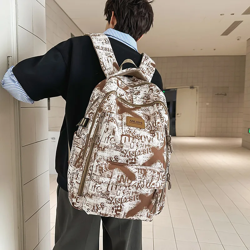 Kaka Tree Nylon Backpack Unisex Multicolor-10