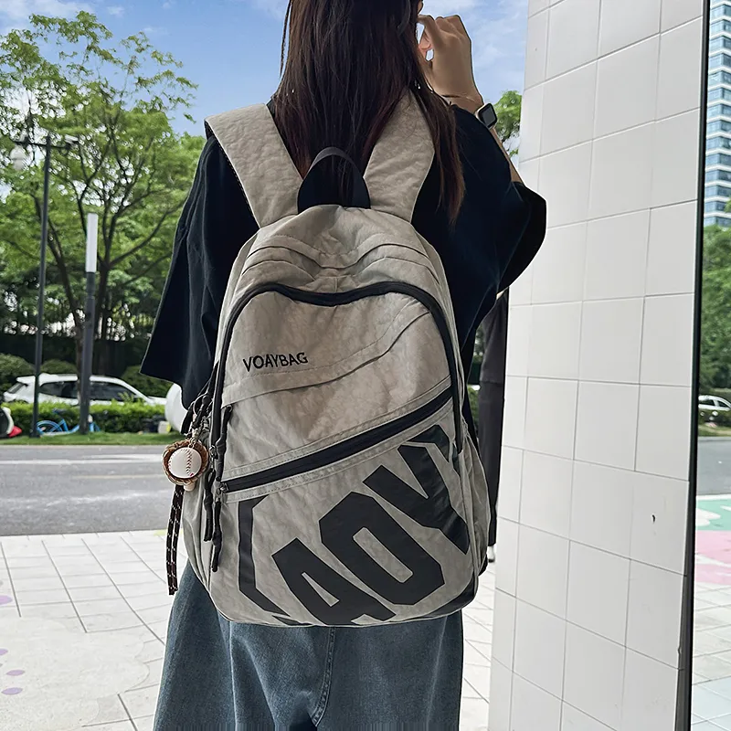 Kaka Tree Nylon Backpack Unisex Multicolor-7