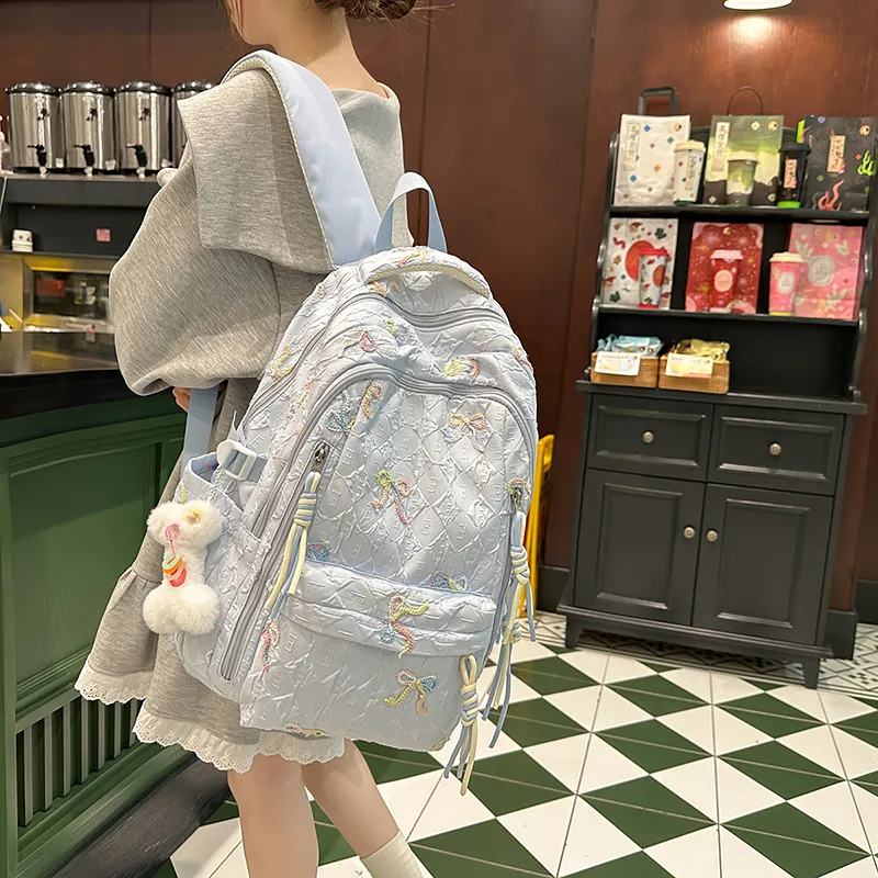 Kaka Tree Nylon Backpack Unisex Multicolor-12