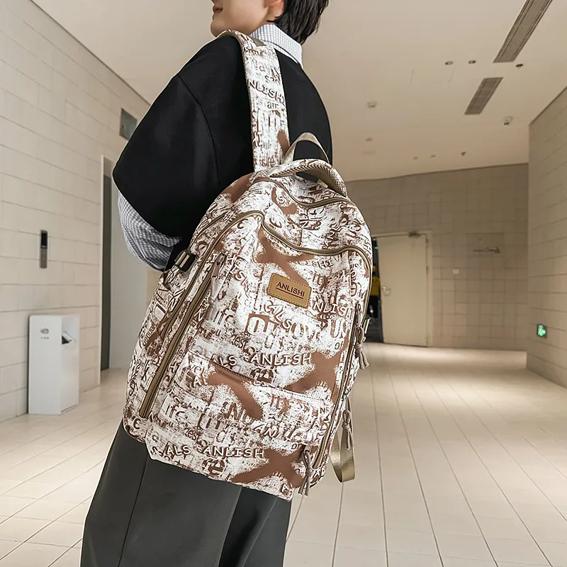 Kaka Tree Nylon Backpack Unisex Multicolor-9
