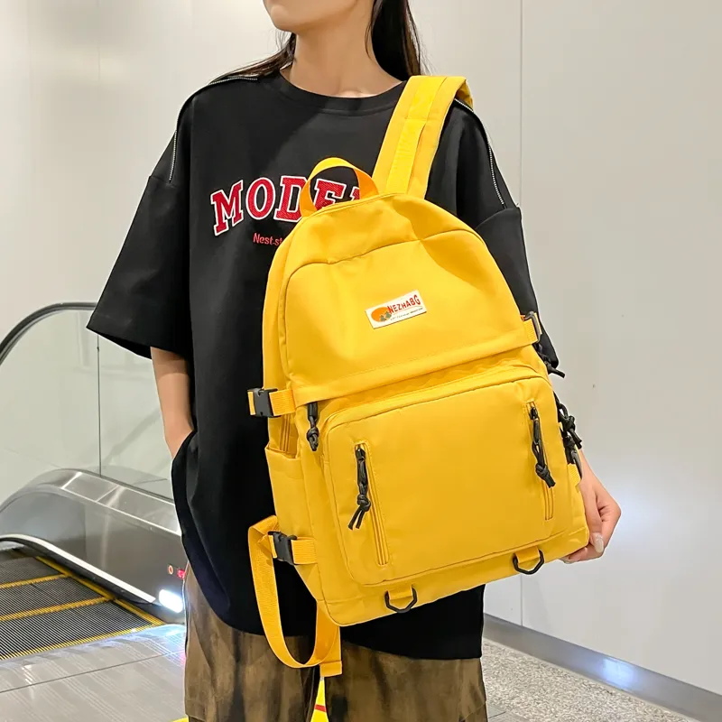 Kaka Tree Oxford Backpack Regular Unisex Black/Yellow/Red-5