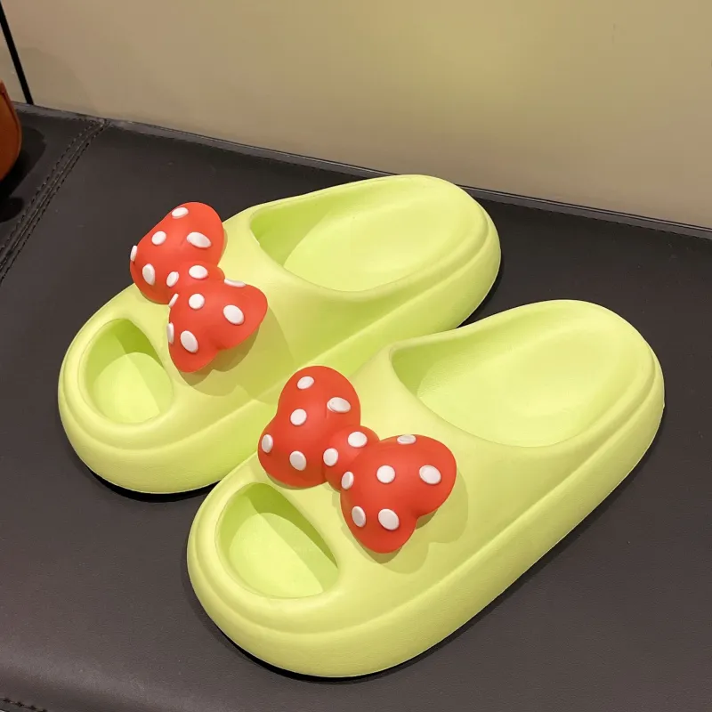 Yunpo Slide Slipper For Women's Cute Bowknot Squashy And Bouncy Feeling Home Eva Slippers-7