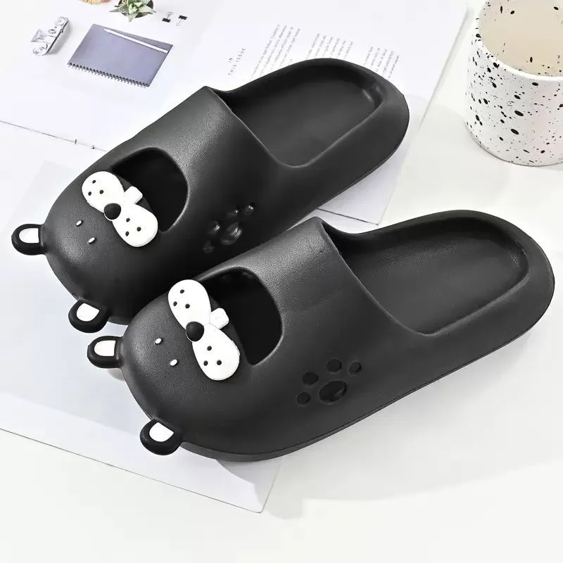 Yunpo Trendy Cute Spring Puppy Slippers For Women's Outerwear Platform Buckle Fashion Closed Toe Slippers 2025-5