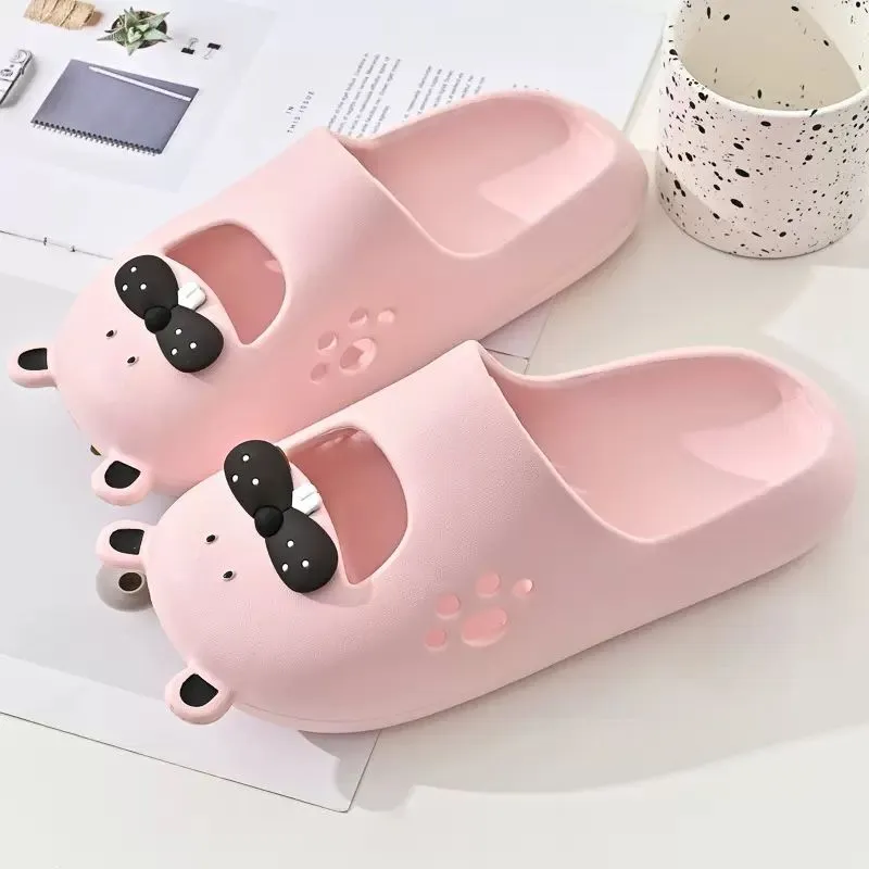 Yunpo Trendy Cute Spring Puppy Slippers For Women's Outerwear Platform Buckle Fashion Closed Toe Slippers 2025-3