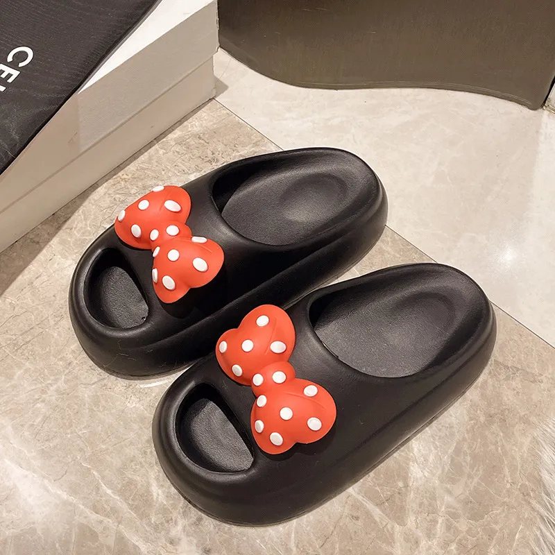 Yunpo Slide Slipper For Women's Cute Bowknot Squashy And Bouncy Feeling Home Eva Slippers-1