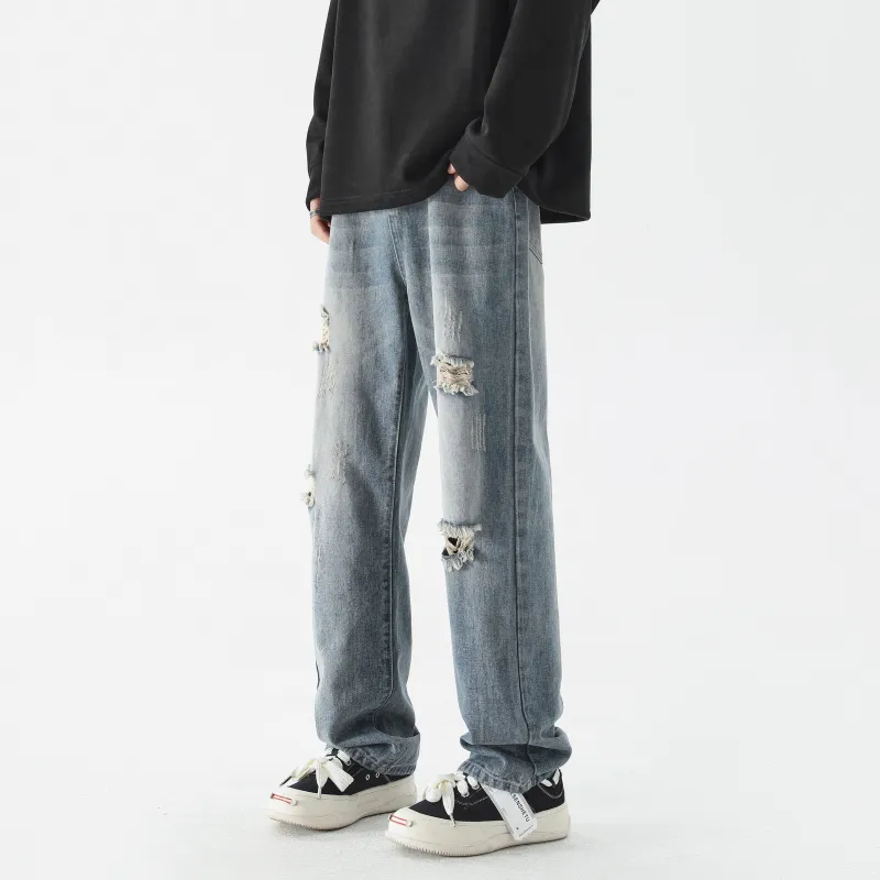 UPZCY Jeans Unisex Vintage Blue-3
