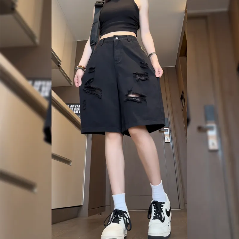 UPZCY Denim Shorts Unisex-12