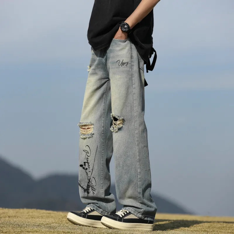 UPZCY Jeans Unisex Vintage Blue-2