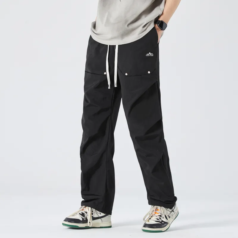 UPZCY Casual Pants Unisex Black-3
