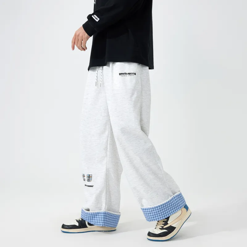 UPZCY Casual Pants Unisex White Heather Gray-4