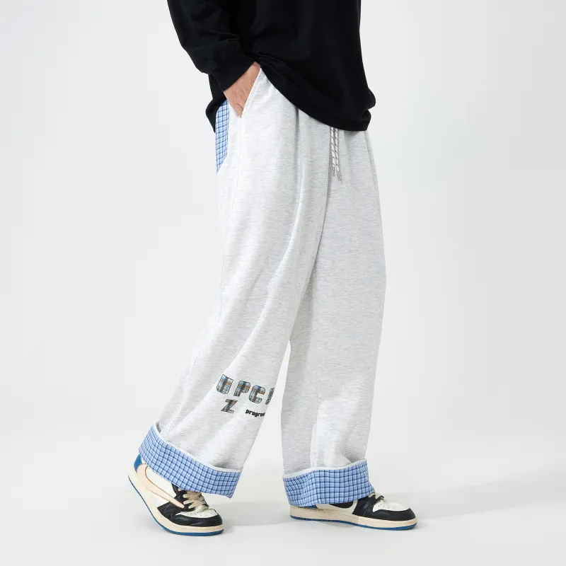 UPZCY Casual Pants Unisex White Heather Gray-5