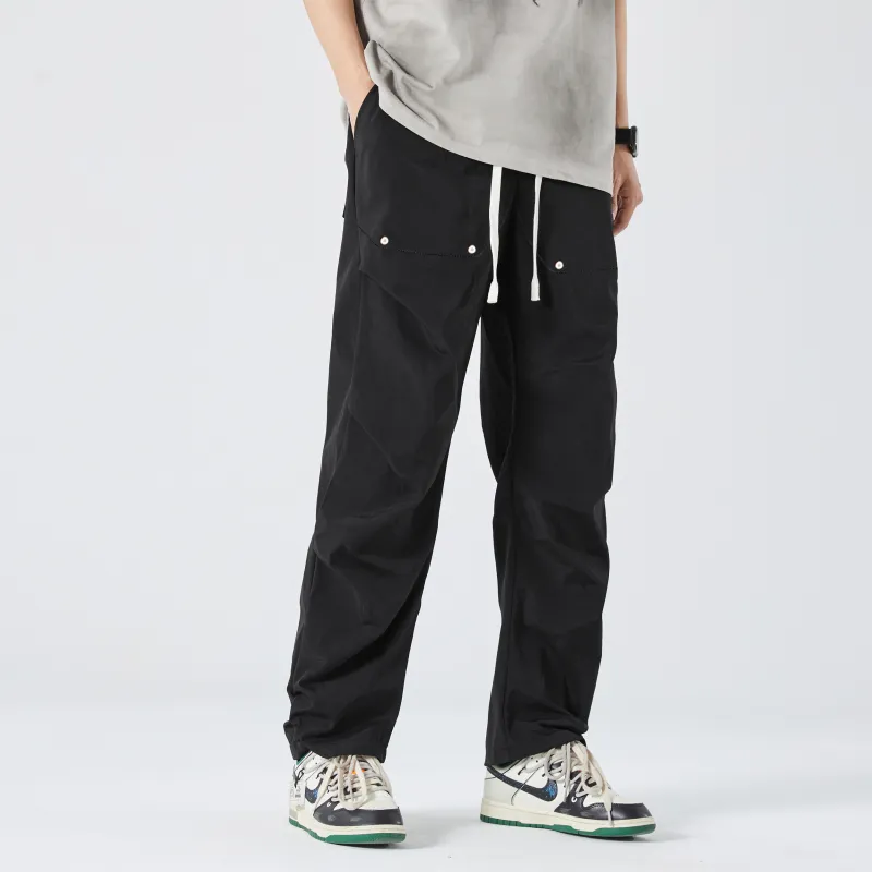 UPZCY Casual Pants Unisex Black-4