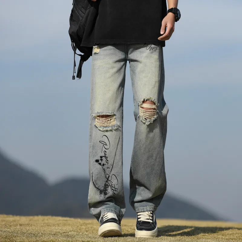 UPZCY Jeans Unisex Vintage Blue-1