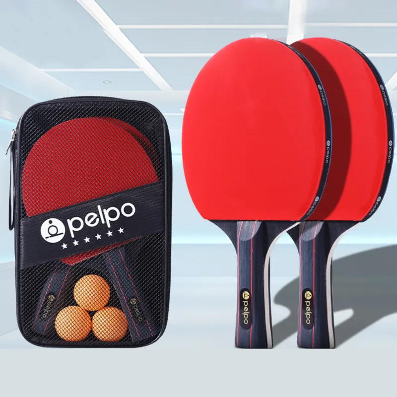 Ping Pong Paddles Unisex Rubber Sponge Poplar Red Multi Specification-23