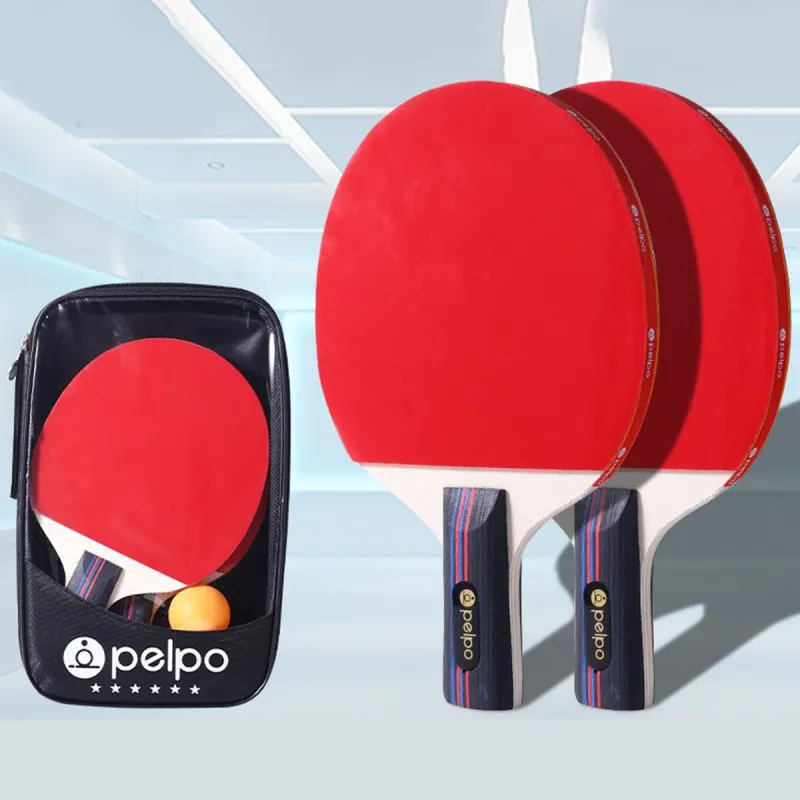Ping Pong Paddles Unisex Rubber Sponge Poplar Red Multi Specification-1