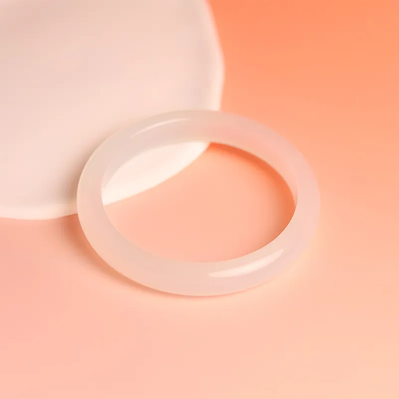 JUPINCUI Agate White Moonlight, Litchi Pulp Jelly, New Chinese Style Bangle, Perfect Accessory For Commute Wear Unisex-3