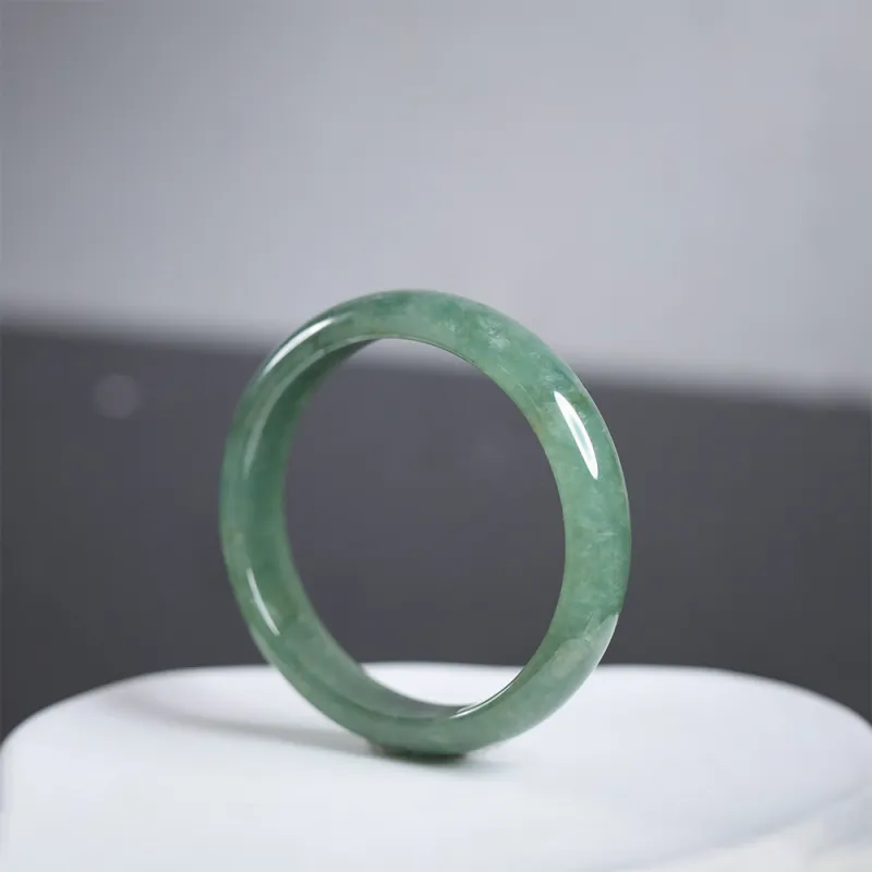 JUPINCUI Glutinous Jade Minimalist Style Elegance # Premium Feel, Niche Elegance, Sweet Green Bangle Unisex-2