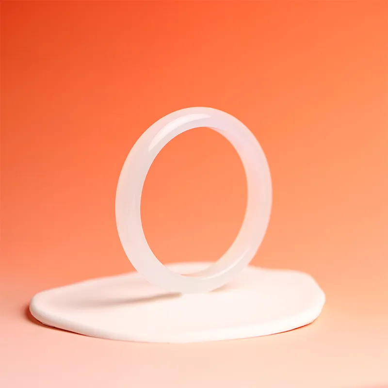JUPINCUI Agate White Moonlight, Litchi Pulp Jelly, New Chinese Style Bangle, Perfect Accessory For Commute Wear Unisex-2