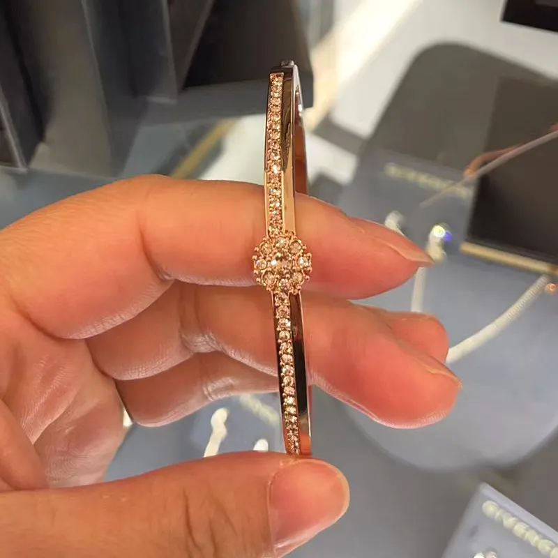 Givenchy Austrian Faux Crystal Diamond, New Version Bangles Women's Rose Gold-2