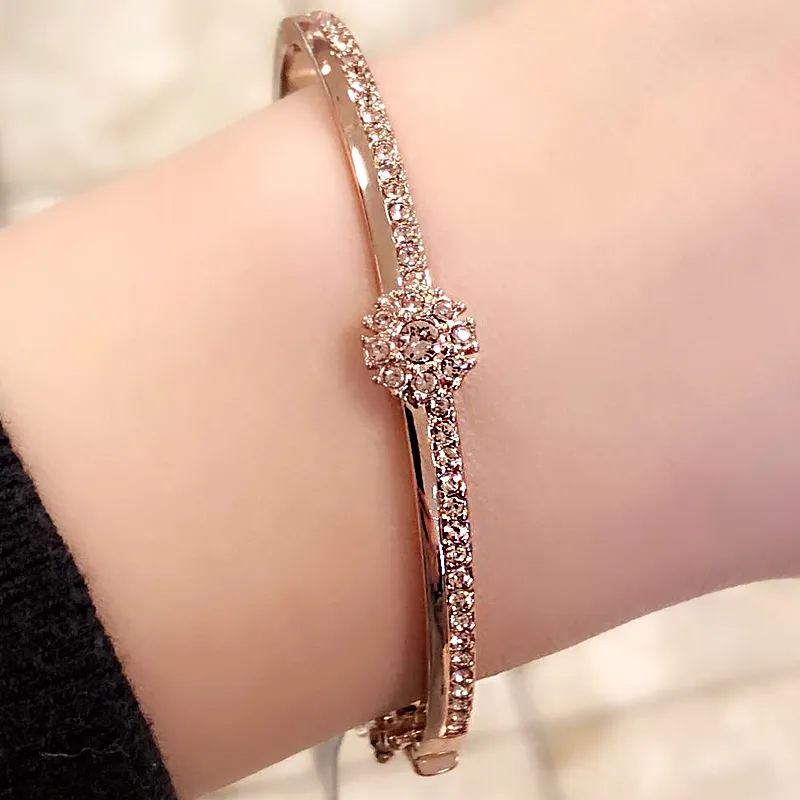 Givenchy Austrian Faux Crystal Diamond, New Version Bangles Women's Rose Gold-3