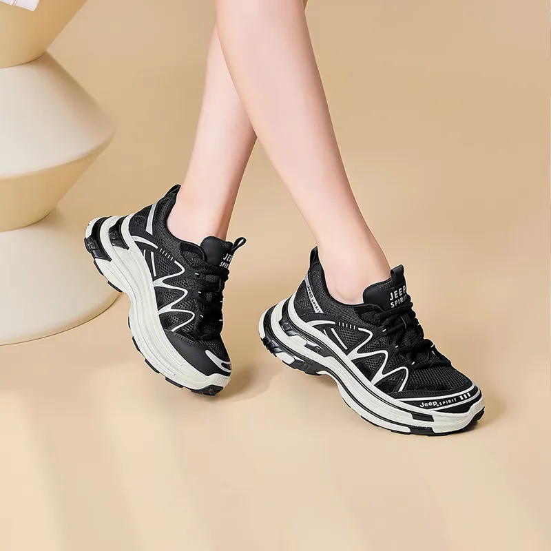 JEEP SPIRIT Breathable And Slip Resistant Low Top Chunky Sneakers Women's-4