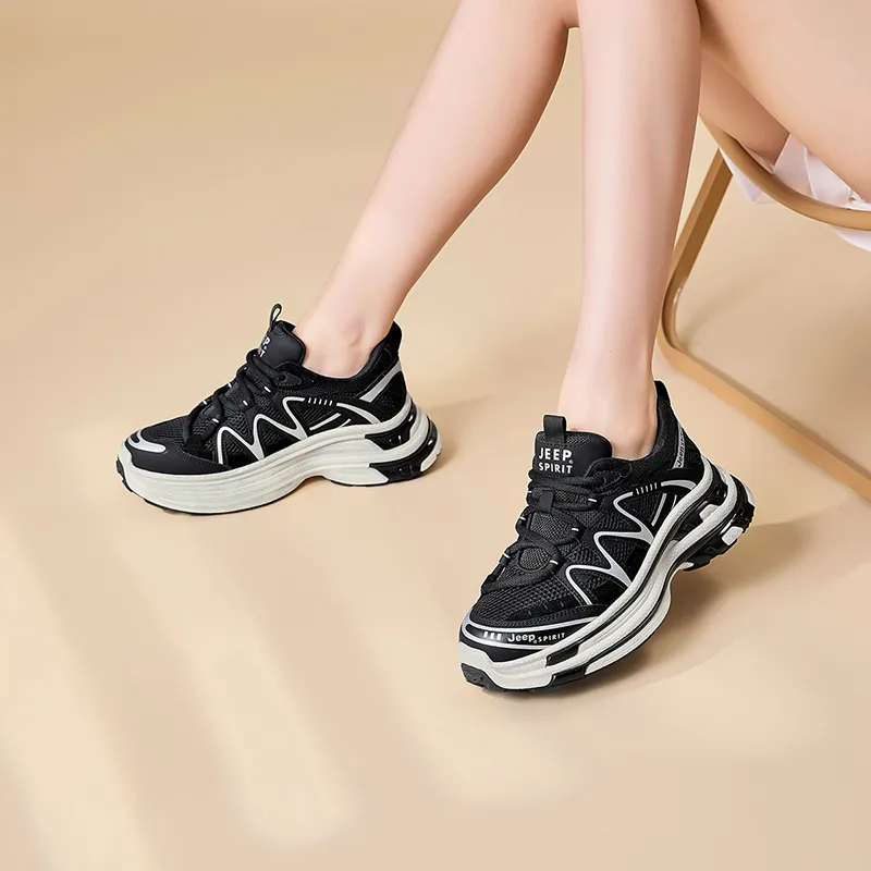 JEEP SPIRIT Breathable And Slip Resistant Low Top Chunky Sneakers Women's-5