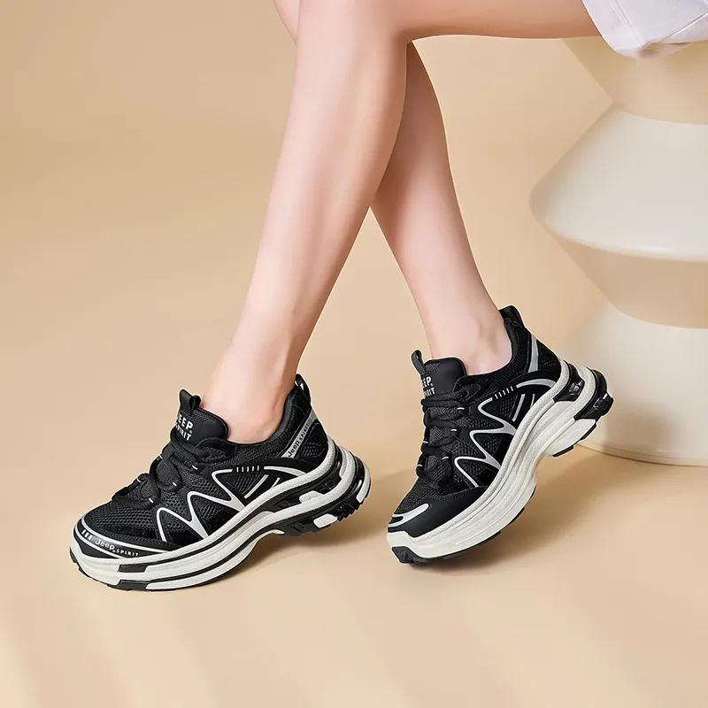 JEEP SPIRIT Breathable And Slip Resistant Low Top Chunky Sneakers Women's-3