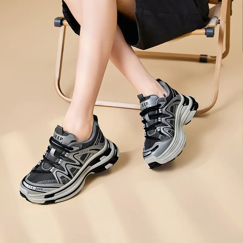 JEEP SPIRIT Breathable And Slip Resistant Low Top Chunky Sneakers Women's-10