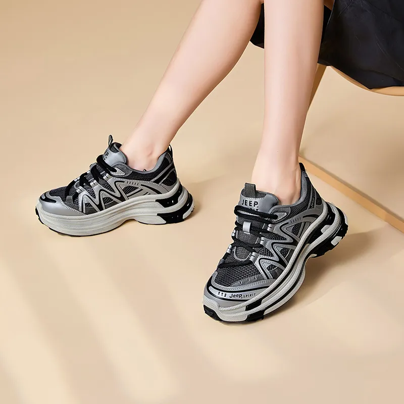 JEEP SPIRIT Breathable And Slip Resistant Low Top Chunky Sneakers Women's-9