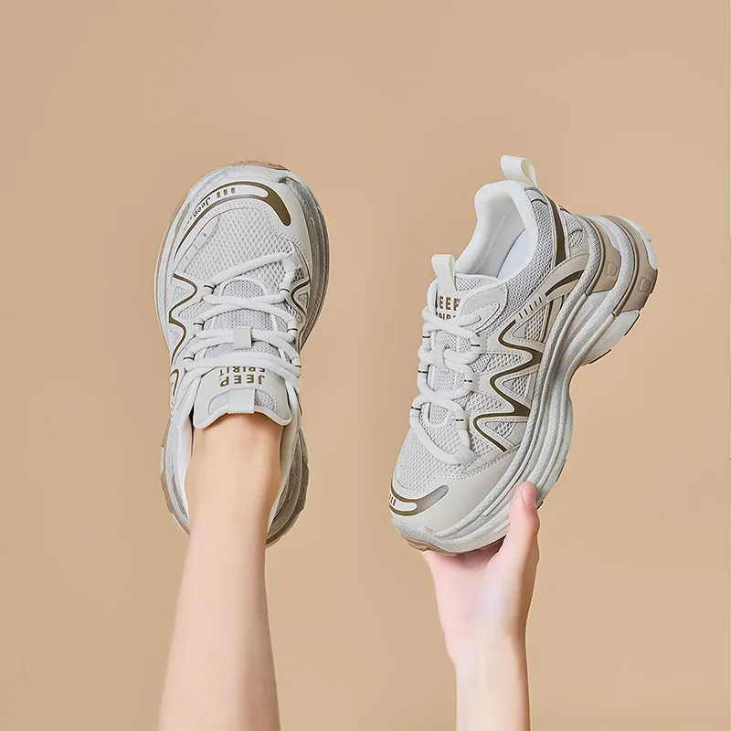 JEEP SPIRIT Breathable And Slip Resistant Low Top Chunky Sneakers Women's-17