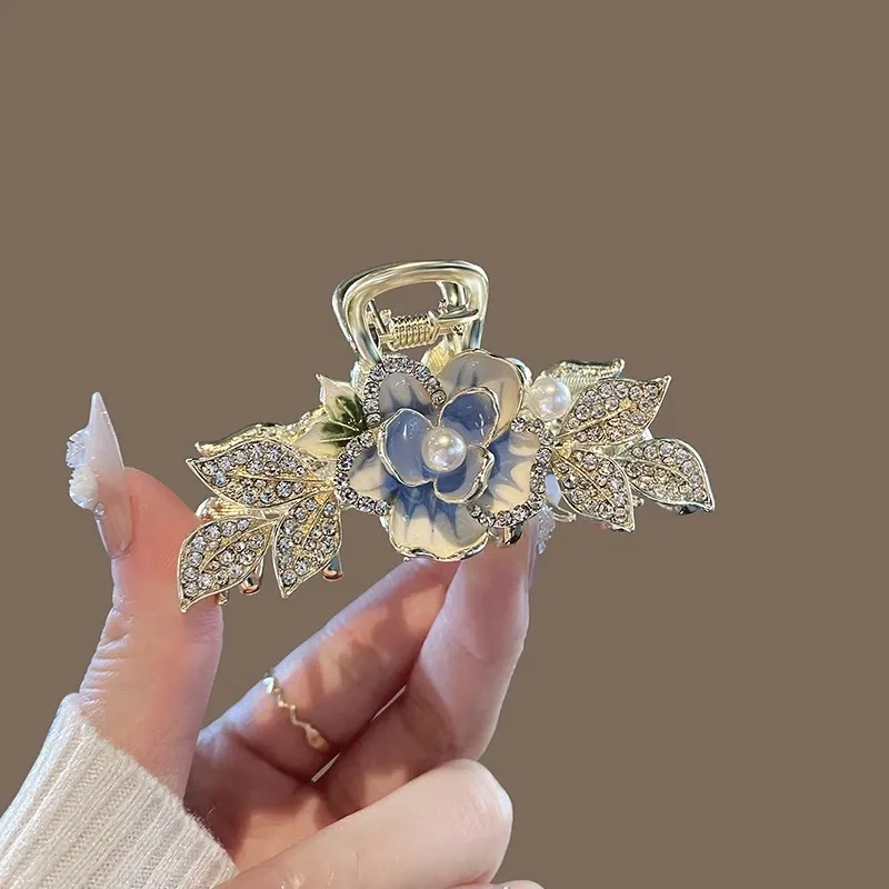 Jiuyi Pearl Rhinestone Hair Clips Women's-1