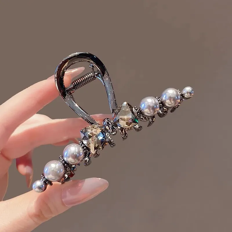 Jiuyi Hair Clips Women's Gunmetal Black-3
