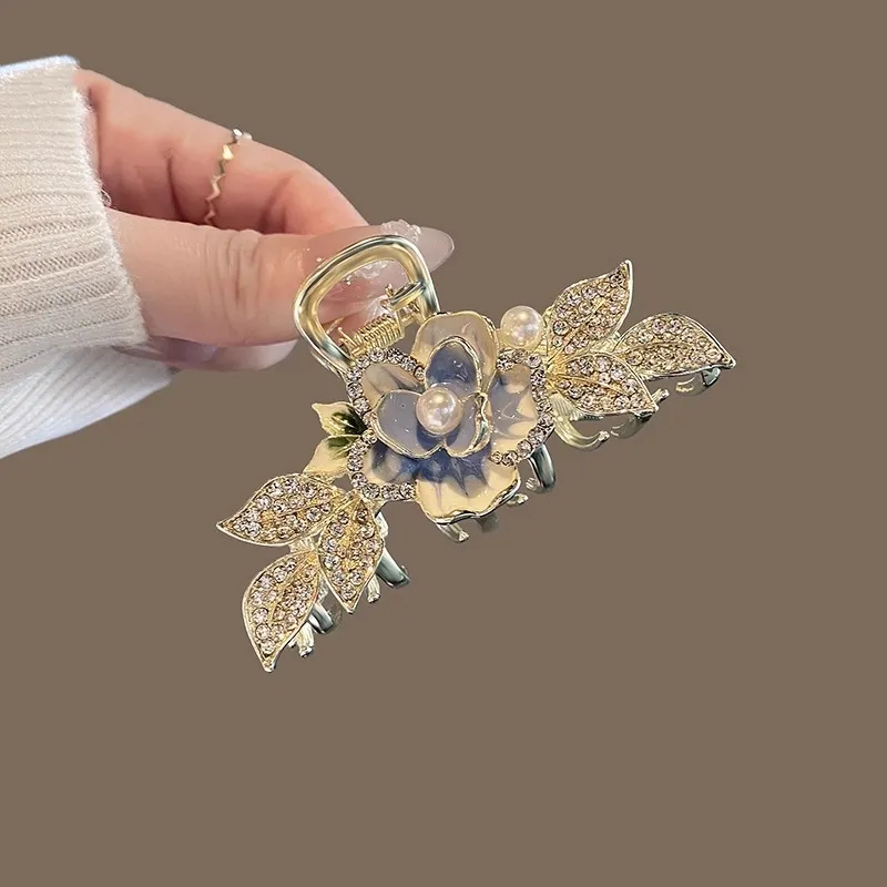 Jiuyi Pearl Rhinestone Hair Clips Women's-2