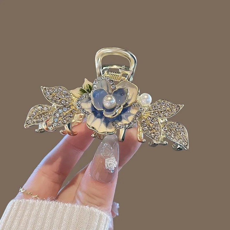 Jiuyi Pearl Rhinestone Hair Clips Women's-4