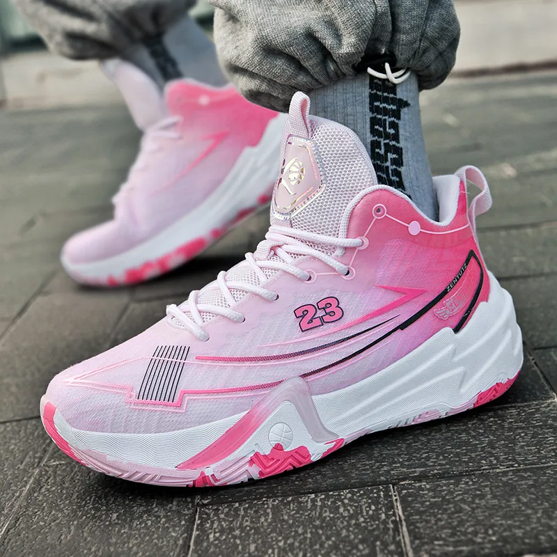 Kuding Cushioning Abrasion Resistant Breathable Mid Top Basketball Shoes Unisex-18
