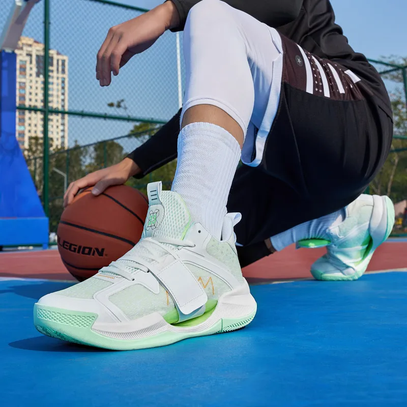 Kuding Cushioned Wear-Resistant Breathable Mid-Top Basketball Shoes Unisex-8