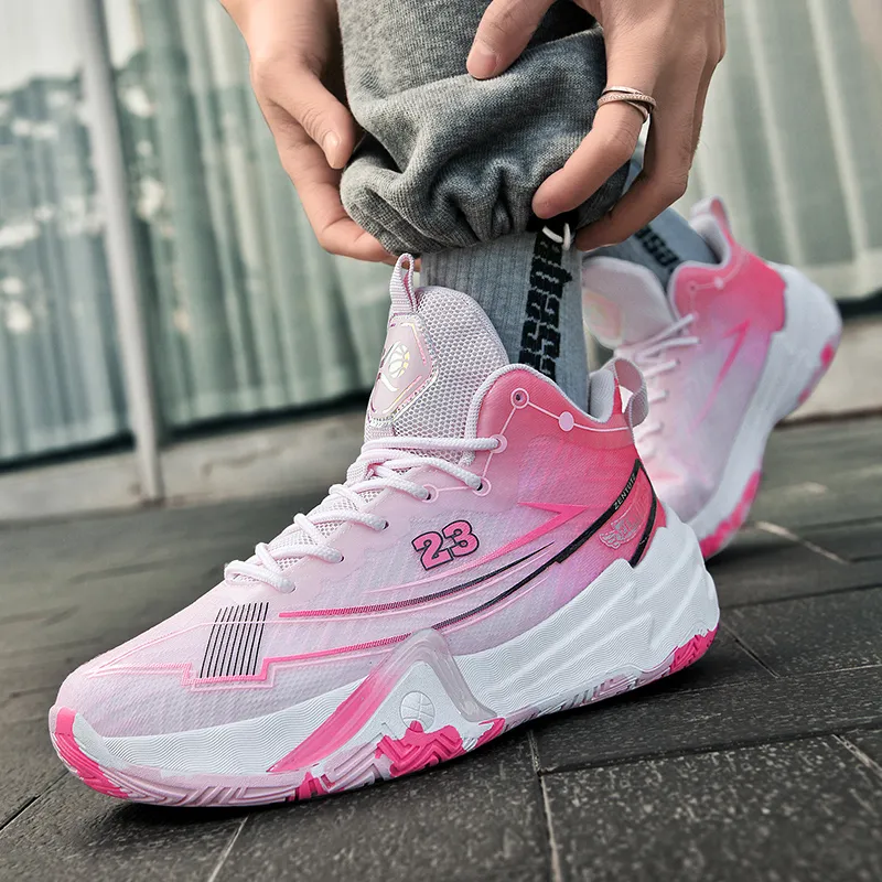 Kuding Cushioning Abrasion Resistant Breathable Mid Top Basketball Shoes Unisex-17